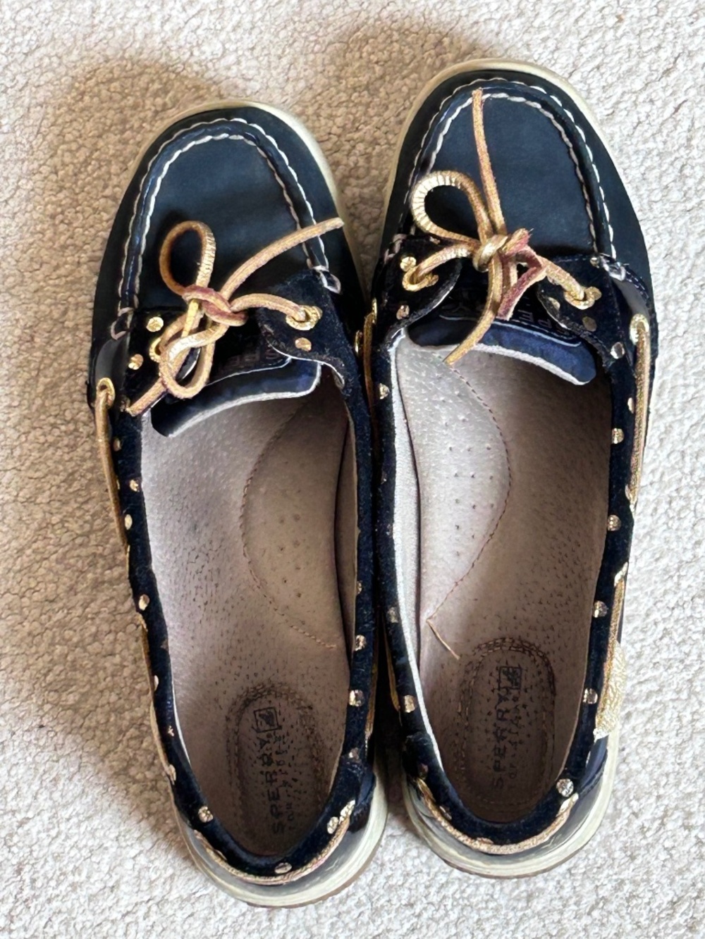 Sperry Angelfish gold dot boat shoes 7.5 - Picture 7 of 9